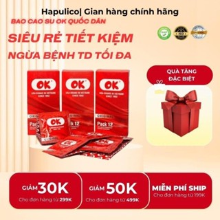 Bao cao su OK combo cực rẻ bao cao su siêu mỏng size nhỏ mùi hương dâu bạc hà nho socola original 1 bcs  HAPULICO 