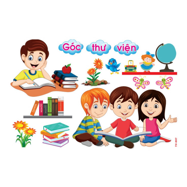 Decal LỚP HỌC - GÓC THƯ VIỆN TV-007
