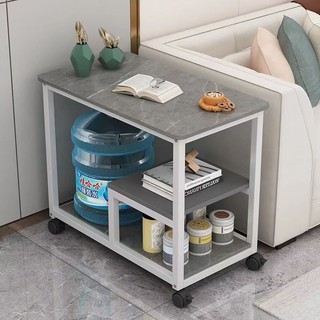 Bàn đá phiến, bàn trà đơn giản bên cạnh ghế sofa, bàn trà di động dễ dàng có bánh xe cho phòng khách