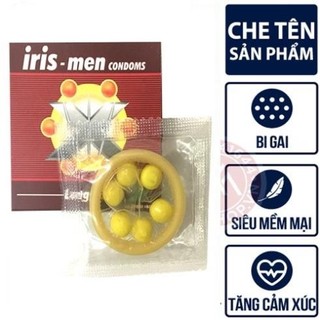  Bao Cao Su Gai 6 Bi Lớn Irismen siliconKéo dài quan hệ Bcs nhiều gai gân gắn bi siêu mỏng  CODOMOTO 