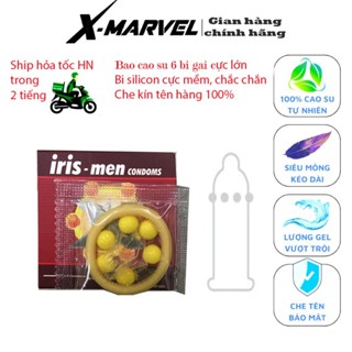 Bao Cao Su Gai 6 Bi Lớn Irismen siliconKéo dài quan hệ Bcs nhiều gai gân gắn bi siêu mỏng  CODOMOTO