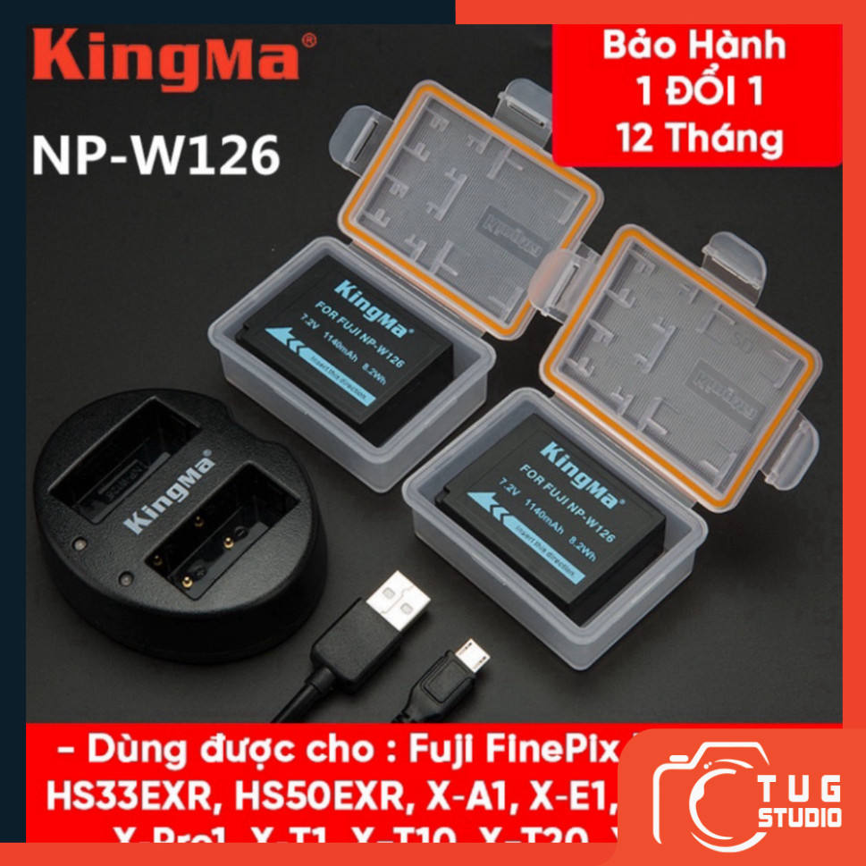 Pin - Sạc KingMa Cho Fuji NP-W126 1140 mAh_TUG STUDIO