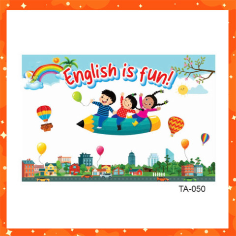Trang trí PHÒNG TIẾNG ANH - English is fun - 050