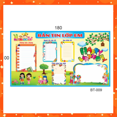 Trang trí lớp học - BẢNG TIN LỚP TIỂU HỌC - THCS (BT-009)