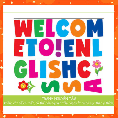 Decal trang trí phòng-lớp Tiếng Anh: WELCOME TO ENGLISH CLASS