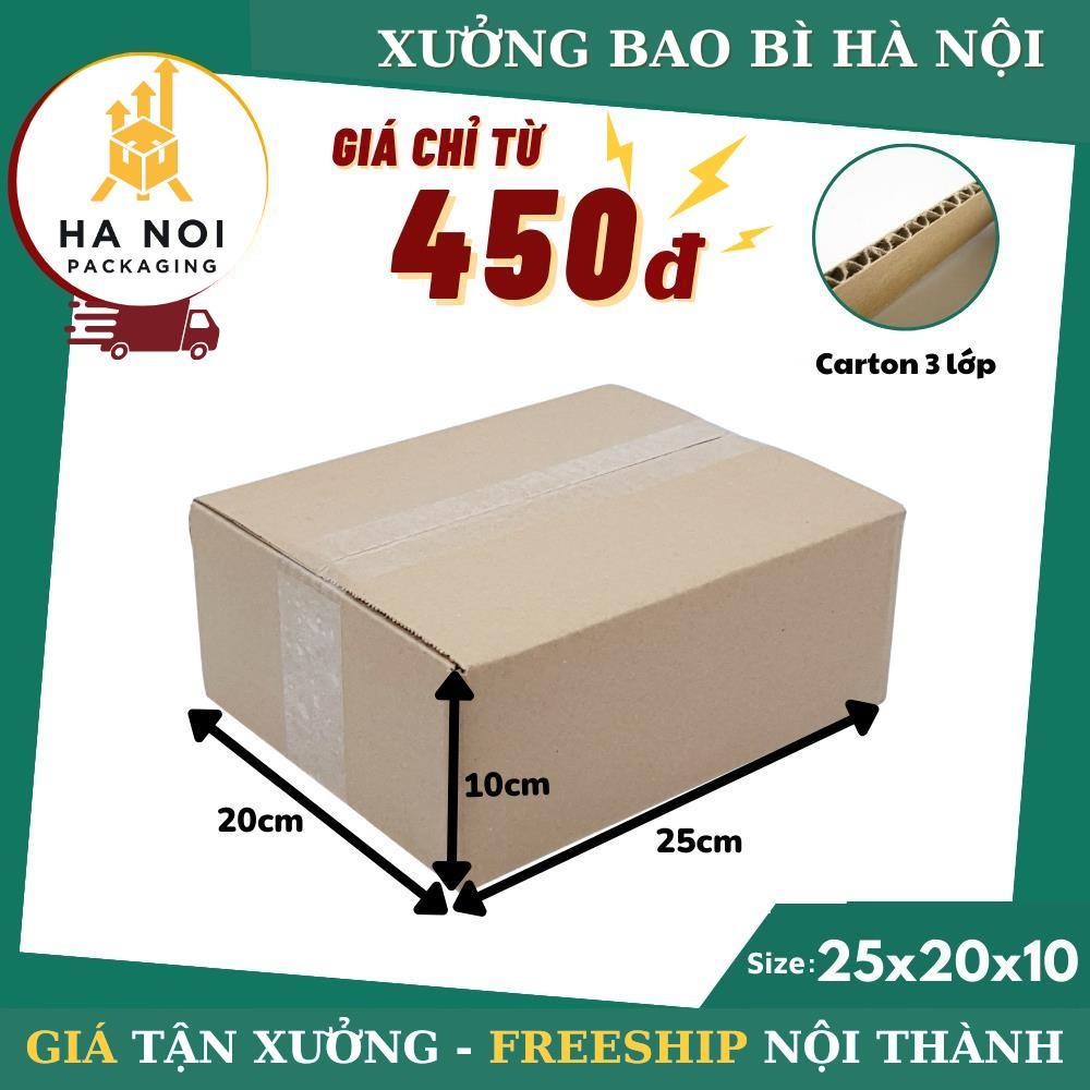 25x20x10 Combo 50 Hộp Carton Đóng Hàng, Thùng Bìa Giấy Giá Rẻ Tiện Lợi