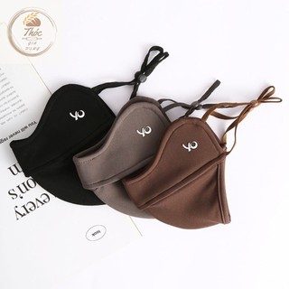 Khẩu trang chống tia UV chống nắng phiên bản thu đông lót nỉ có gọng chống dính son