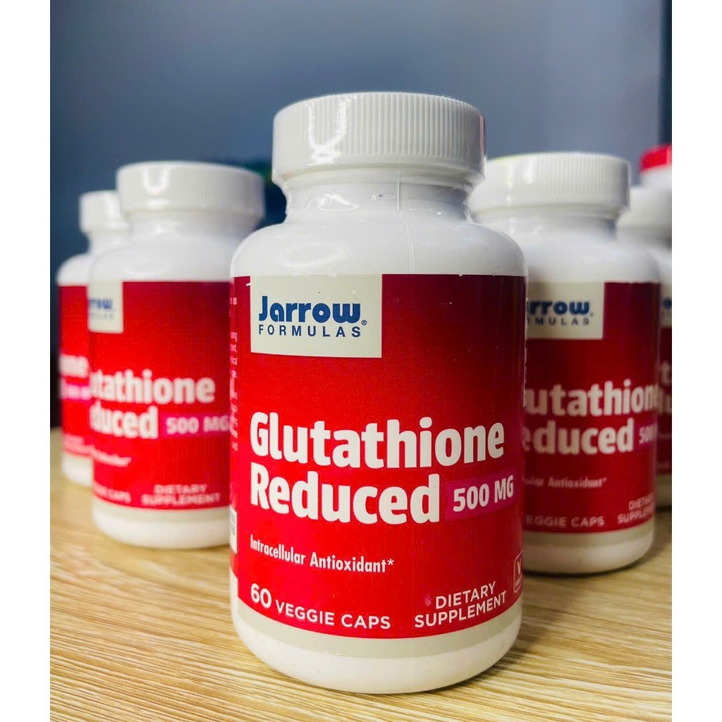 Viên uống trắng da nội sinh Glutathione Reduced Jarrow Formulas 500mg 60 viên của Mỹ