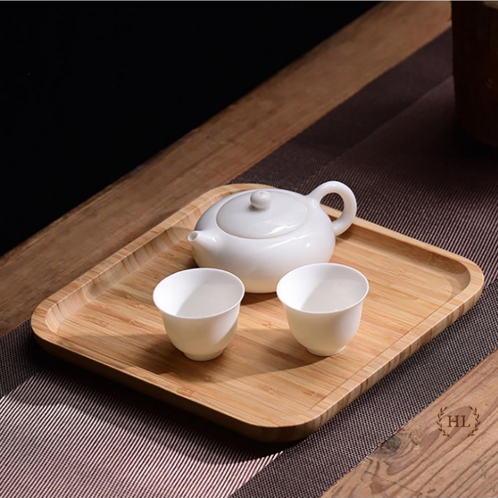 KHAY VUÔNG GỖ TRE CAO CẤP | KHAY GỖ VUÔNG DECOR | KHAY GỖ TRE VUÔNG