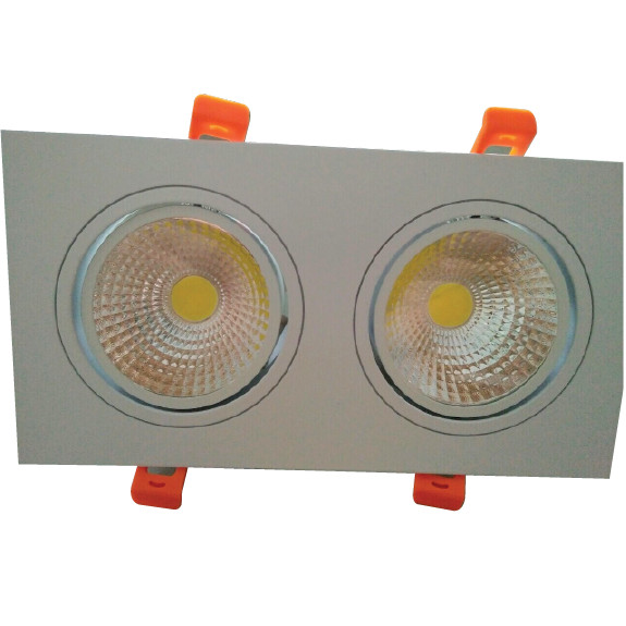 Đèn led âm trần Vuông Đơn10w, đôi Cob 2x10w Việt Nhật