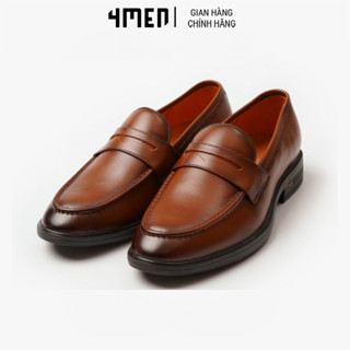 Giày lười nam 4MEN GI020, giày Penny Loafer Da Bò basic, trơn, sang trọng, dễ phối, lịch lãm