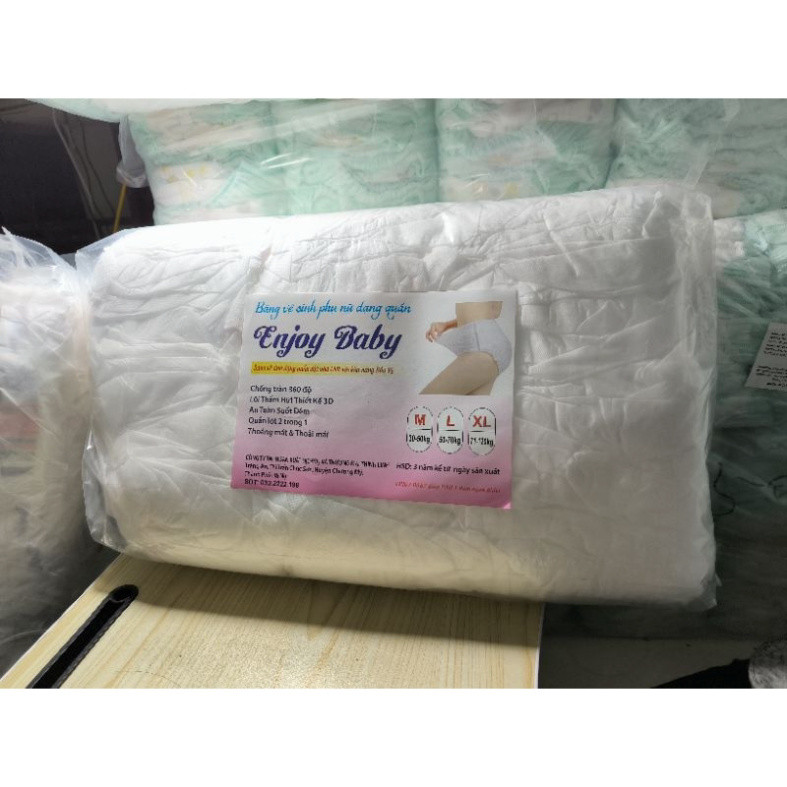50 miếng băng vệ sinh dạng quần Enjoy Baby(hàng cao cấp), bvs dạng quần có màng bọc kháng khuẩn từng