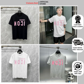 Áo Phông DSQ ICON Ngược Cực Chất Phối In Chữ Hồng Siêu Hót. Áo Thun Nam Nữ Dsuqared Icon Chữ Hồng 2025