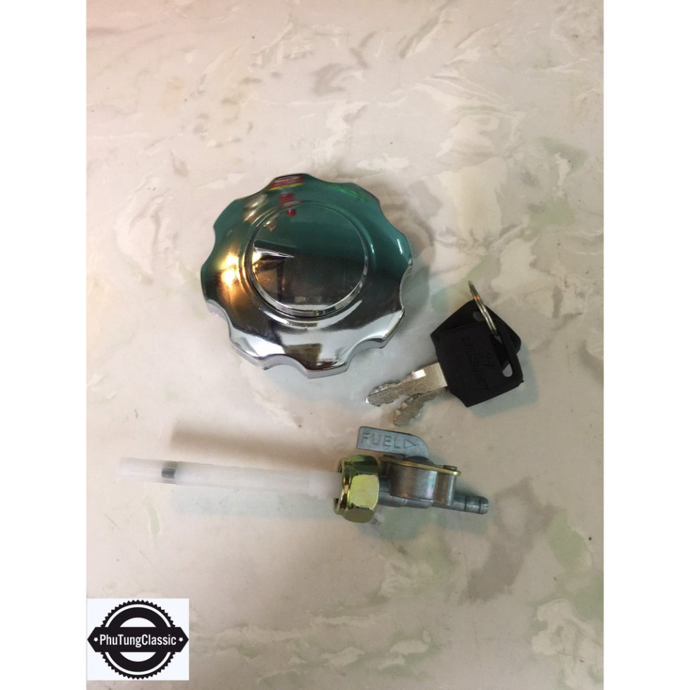 Bộ nắp khóa bình xăng CD70 / 90
