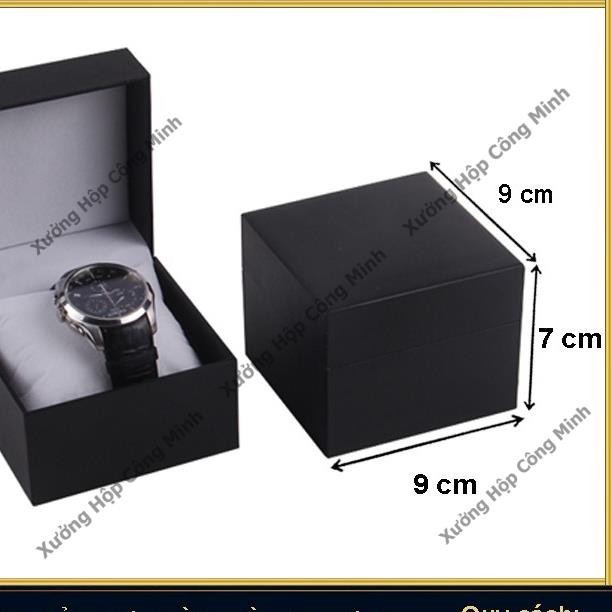 Combo 100 Hộp đựng đồng hồ nắp gập Màu Đen sang trọng