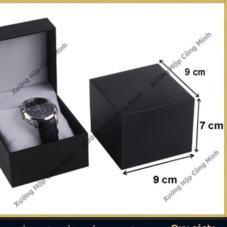 Combo 100 Hộp đựng đồng hồ nắp gập Màu Đen sang trọng