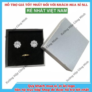 Combo 50 Hộp Đựng Trang Sức Màu Trắng Phủ Nhung Đen - Hộp Đựng Vòng Tay - Hộp Đựng Dây Chuyền