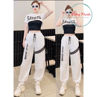 Bộ thể thao nữ quần chất gió áo chất thun,đồ tập nhảy dân vũ,đồ tập nhảy zumba quần gió 3 sọc