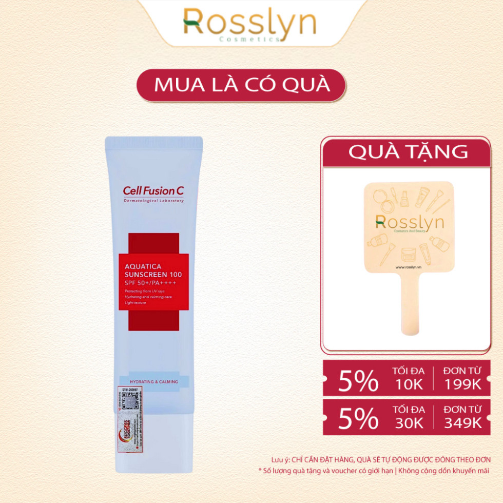 Kem Chống Nắng Cấp Ẩm & Dịu Da Cell Fusion C Aquatica Sunscreen 100 SPF 50+/PA++++
