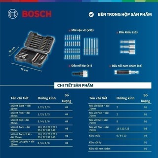 Bộ Dụng Cụ Bosch 43 Món