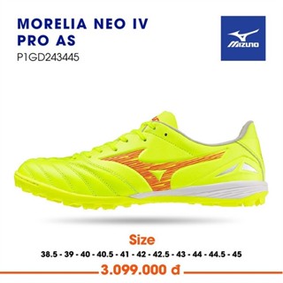 Giày đá bóng nam Mizuno Morelia Neo IV Pro AS - Vàng Xanh/Đỏ - P1GD243445 cỏ nhân tạo