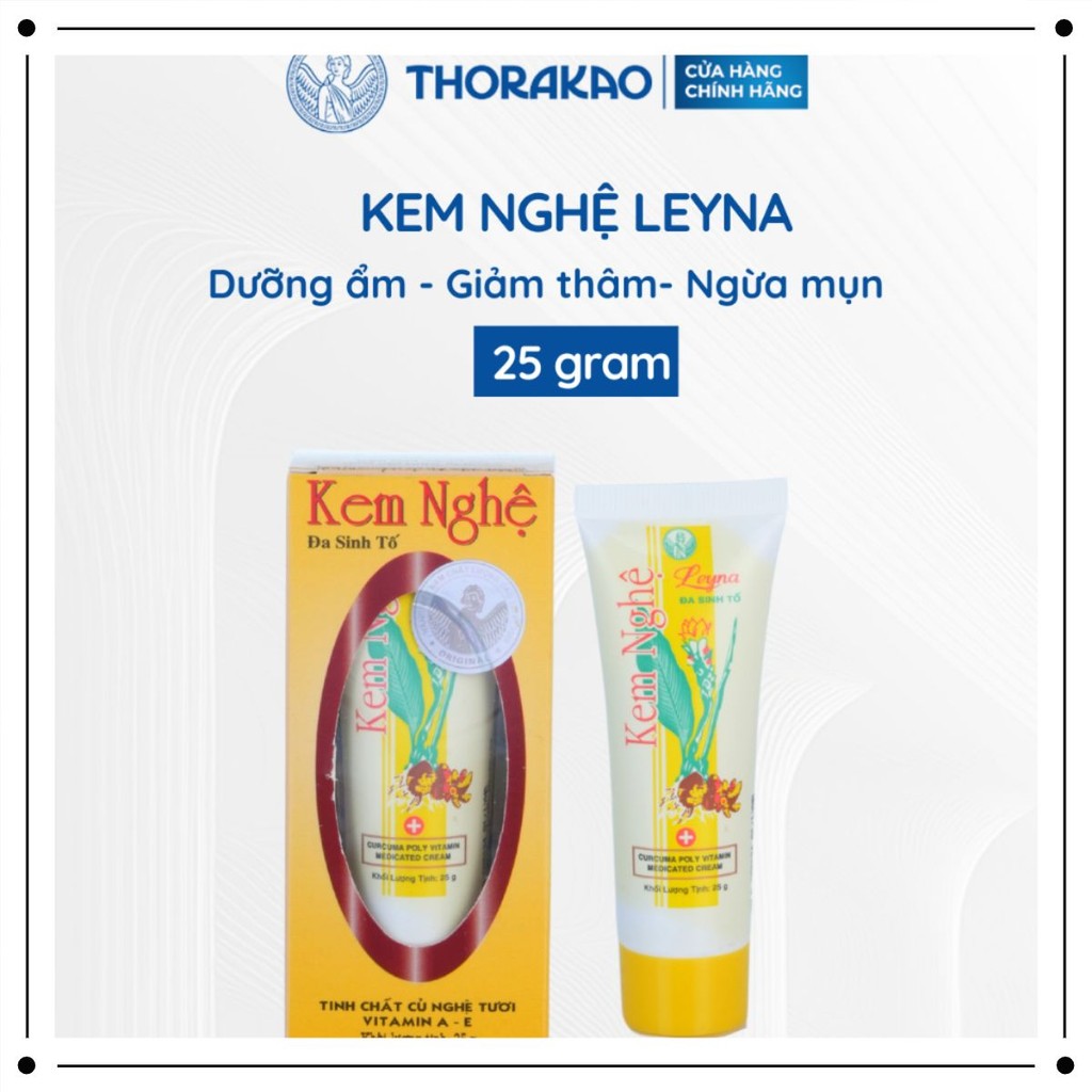 KEM NGHỆ LEYNA THORAKAO 25G – GIẢM THÂM, NGỪA MỤN, DƯỠNG DA SÁNG MỊN