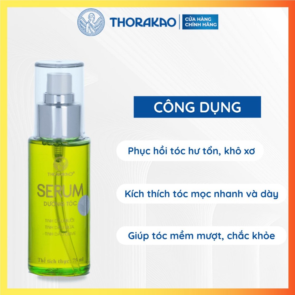 THORAKAO SERUM DƯỠNG TÓC 75ML - (TINH DẦU DỪA, BƯỞI, OLIVE)