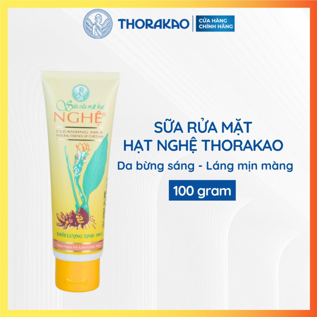 Sữa Rửa Mặt Hạt Nghệ Thorakao 100g – Sạch Mụn, Sáng Da, Dịu Nhẹ Tự Nhiên