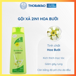 DẦU GỘI VÀ XẢ HOA BƯỞI NGĂN NGỪA RỤNG TÓC THORAKAO 400ML