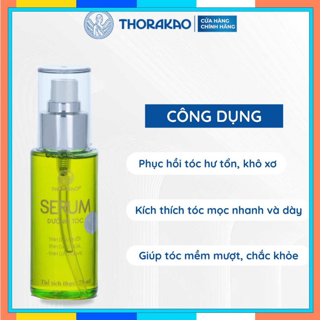 THORAKAO SERUM DƯỠNG TÓC 75ML - (TINH DẦU DỪA, BƯỞI, OLIVE)