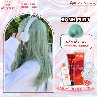  Thuốc nhuộm tóc Lavox màu XANH MINT XANH LÁ BẠC HÀ Thuốc nhuộm tóc tại nhà Moon Hairs  dưỡng 100ml 