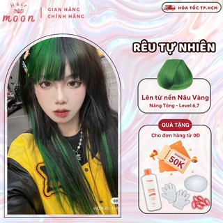  Thuốc nhuộm tóc màu RÊU TỰ NHIÊN Xanh Lá Tự Nhiên nhuộm nâng tông tóc MoonHair chính hãng Collagen 