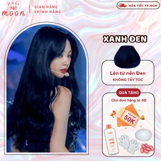 Thuốc nhuộm tóc Lavox màu XANH ĐEN, không tẩy tóc, thuốc nhuộm tóc tại nhà Moon Hairs Xanh Dương Đen