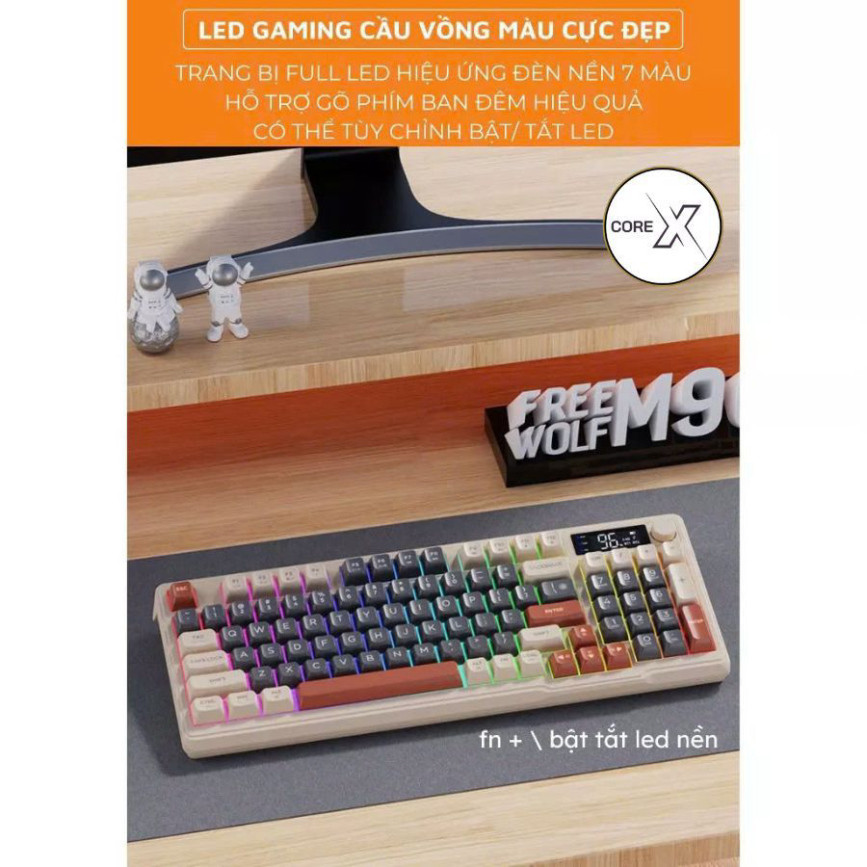 Bàn Phím Không Dây Bluetooth IP98 LED RGB có núm tùy chỉnh, Chống thấm nước, Phím PBT Cao Cấp, Gõ Êm Chống Ồn-BH12T | BigBuy360 - bigbuy360.vn