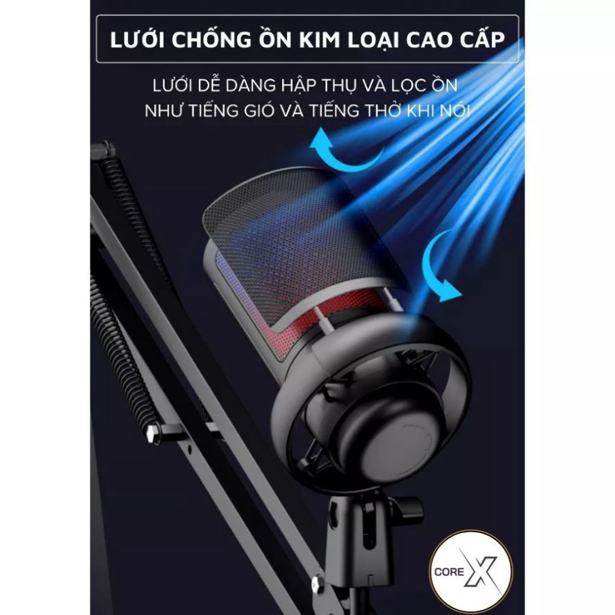 Micro Thu Âm Livestream Chuyên Nghiệp ShouFei ME6S Lọc Tạp Âm, LED RGB, Thu Âm 360° Cho Pc Laptop . | BigBuy360 - bigbuy360.vn