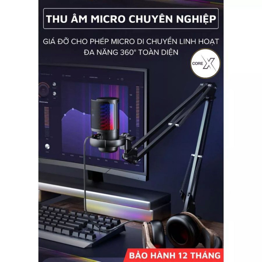 Micro Thu Âm Livestream Chuyên Nghiệp ShouFei ME6S Lọc Tạp Âm, LED RGB, Thu Âm 360° Cho Pc Laptop . | BigBuy360 - bigbuy360.vn