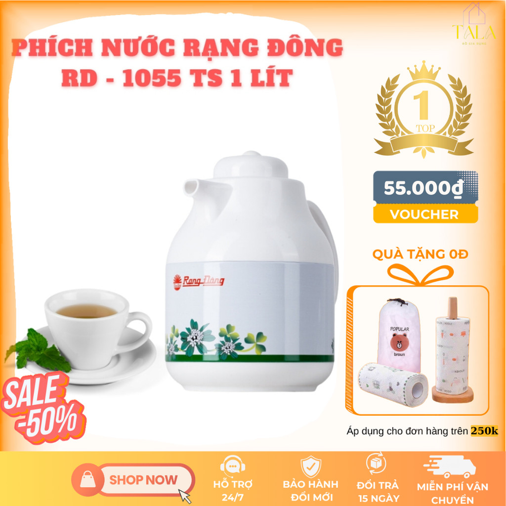TALA Bình Trà Giữ Nhiệt Rạng Đông RD -1055 TS 1 Lít