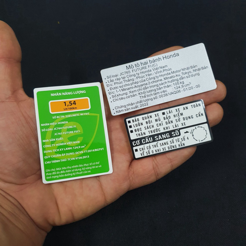 TEM THÔNG SỐ FUTURE 125 ĐẦY ĐỦ CHI TIẾT THÔNG SỐ SẮC NÉT TEM ZIN (ĐỦ THÔNG SỐ)
