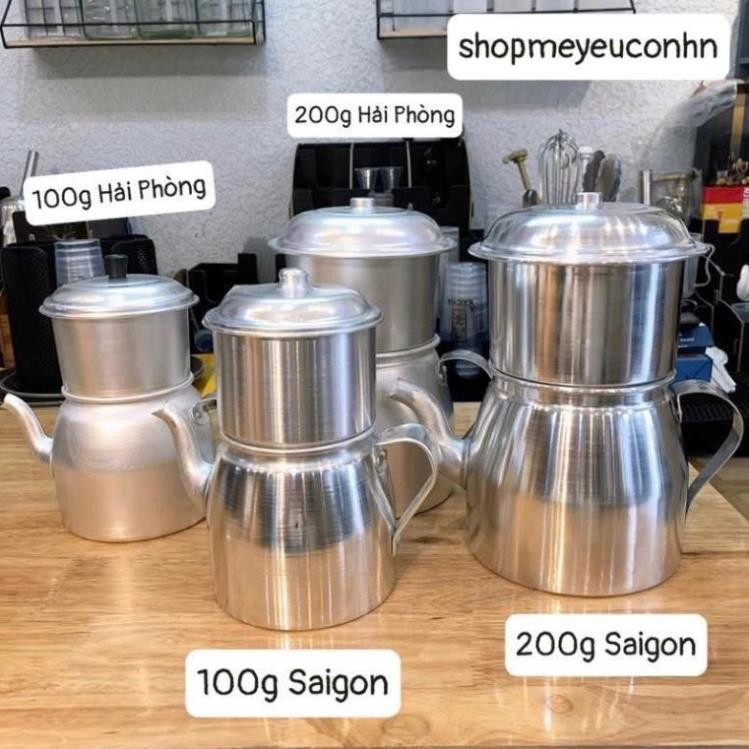 Phin cafe phin nhôm to phin pha cà phê 100gram - 200gram