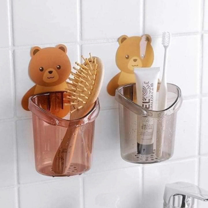 CỐC ĐỰNG BÀN CHẢI HÌNH GẤU NGỘ NGHĨNH