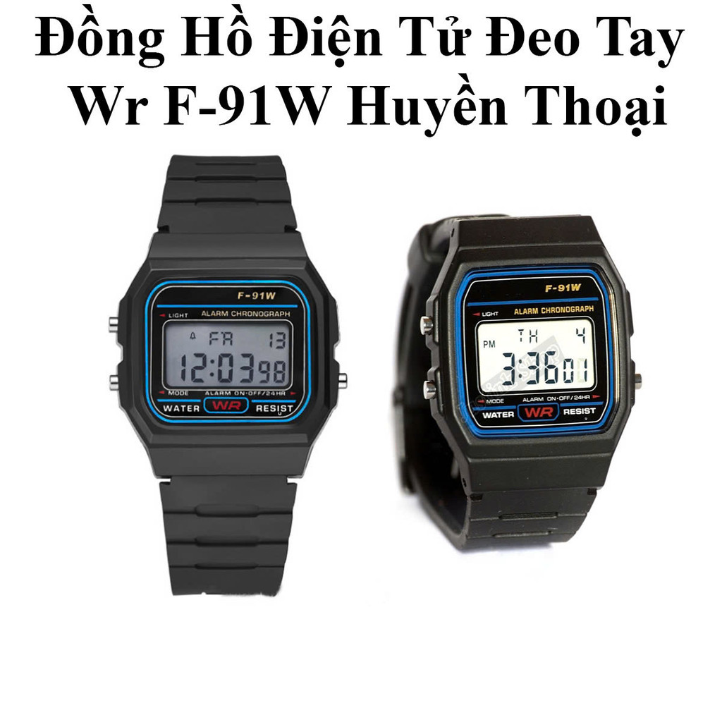 Đồng Hồ Điện Tử Đeo Tay Wr F-91W Huyền Thoại (Đen)