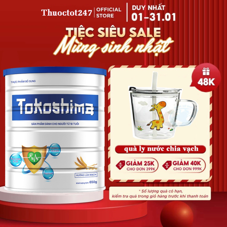 Sữa TOKOSHIMA - Sữa Dinh Dưỡng Ngăn Ngừa Đột Quỵ Nhật Bản, Ổn Định Đường Huyết, Mỡ Máu, Tim Mạch