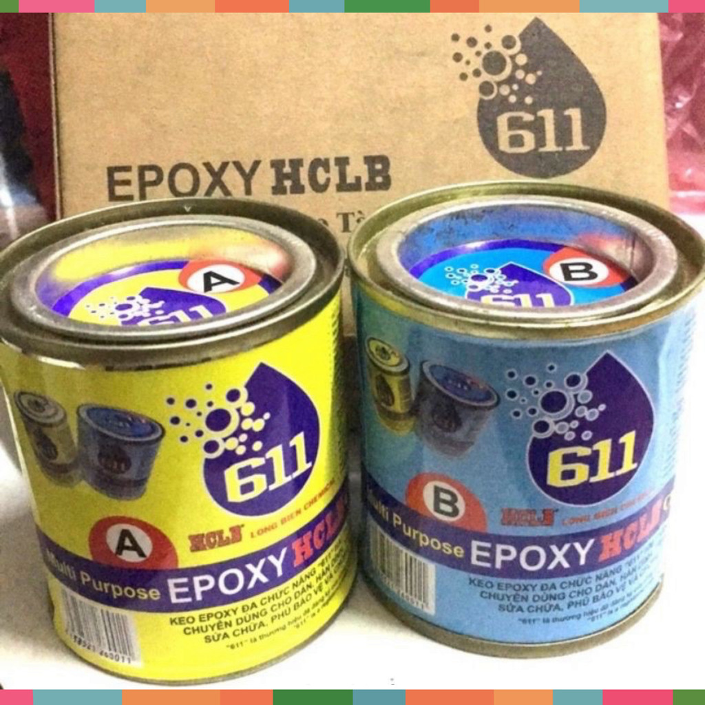 Keo Eboxy 2 Thành Phần Dán Đa Chức Năng 611 Siêu Cứng ,Chắc: Dùng Cho Dán, Hàn Dính,Trám Trét,...