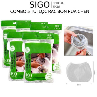  Combo 500 túi lọc rác bồn rửa chén  SIÊU TIẾT KIỆM  Lưới lọc rác siêu dai SIGO 