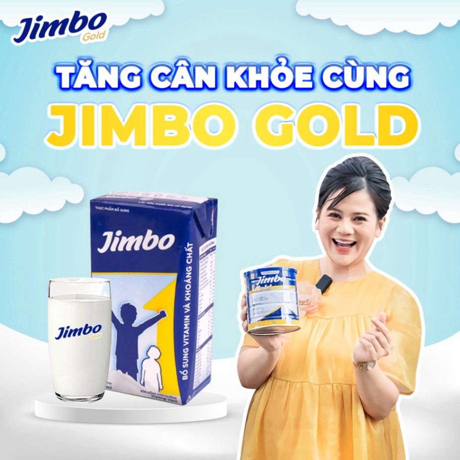 Sữa Nước Tăng Cân Jimbo Gold 110ML Thùng 48 Hộp Pha Sẵn Cho Trẻ Từ 2 Đến 18 Tuổi chinh hãng