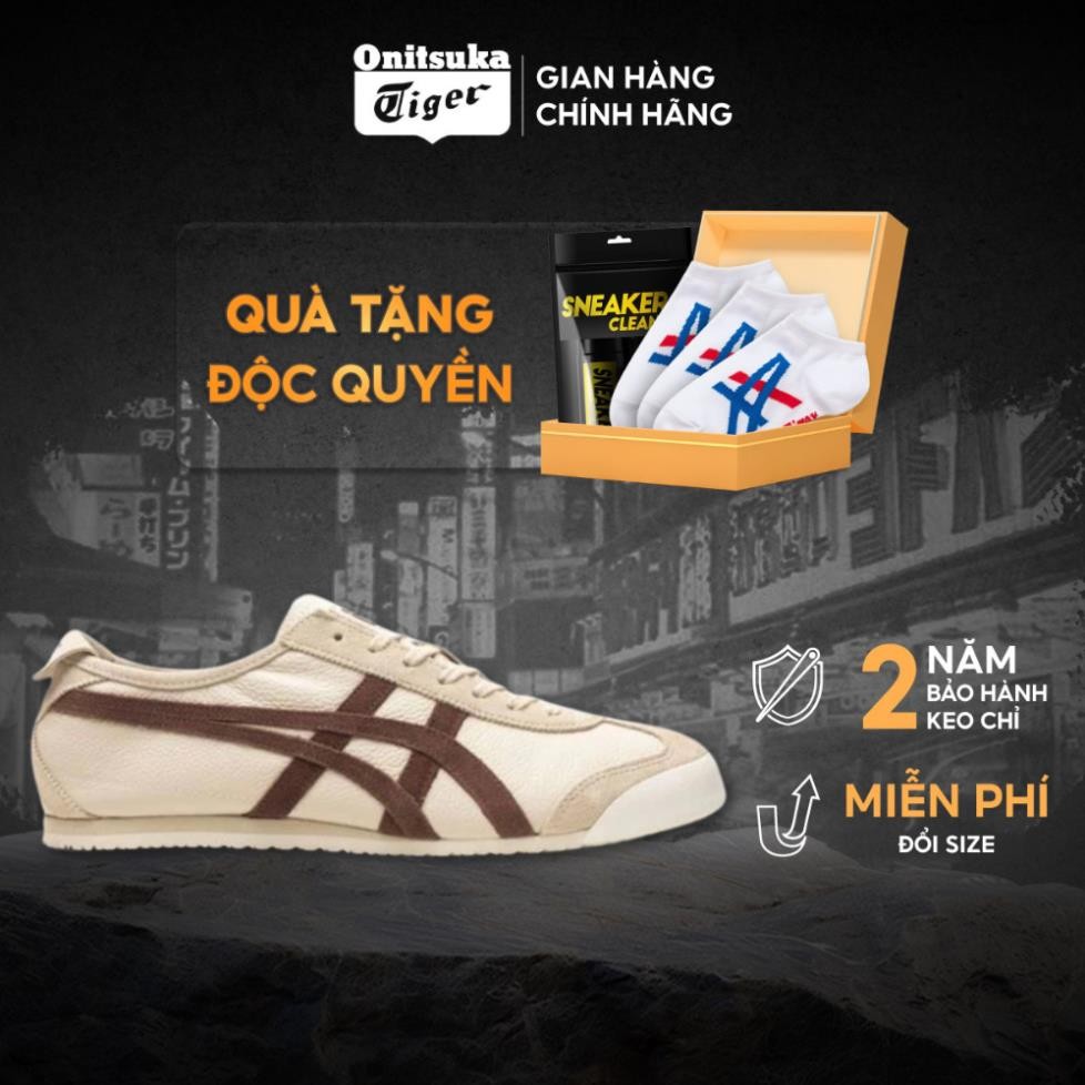 Giày Onitsuka Tiger Mexico 66 VIN Brow Chính Hãng, Giày Sneakers Nam Nữ Full Box Bảo Hành 12 Tháng