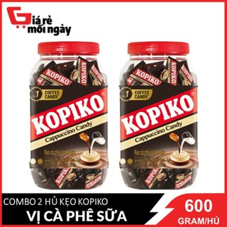 Combo 2 hủ Kẹo cà phê Kopiko Cappuccino Hủ 600gX2