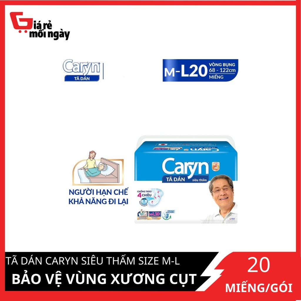 Tã Dán Caryn Size L 20 miếng/gói