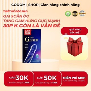 Bao cao su Gai Xoắn Ôc - ôm sát kích thích sâu - Hộp 10 bao Bcs  CODOMI