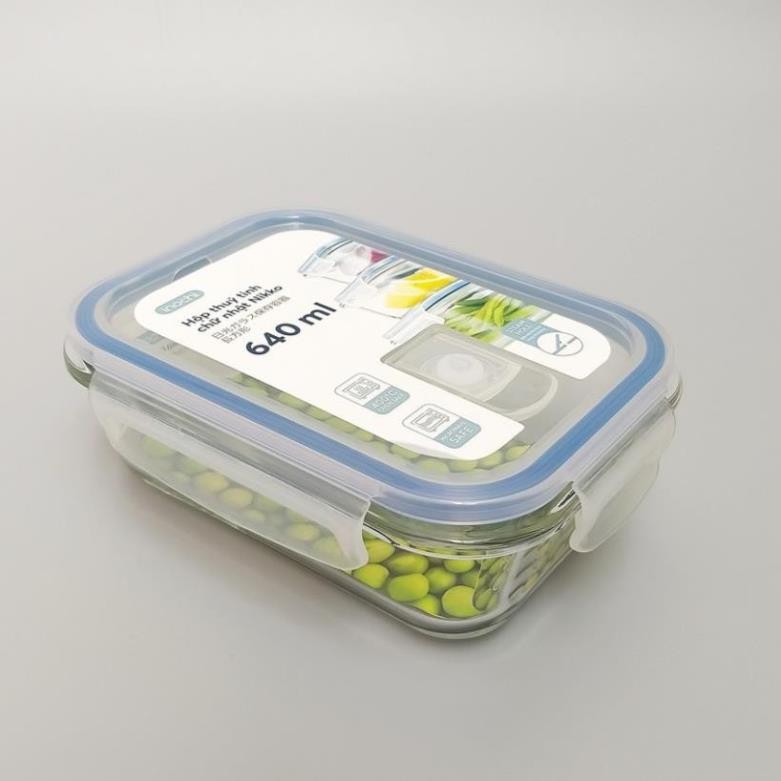 Hộp Thủy Tinh Chữ Nhật Nikko Inochi 370ml/640ml/1040ml/1520ml (chịu nhiệt)